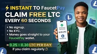 Thumbnail: How to Earn 0.30 LTC Daily for FREE | Live FaucetPay Proof 2026