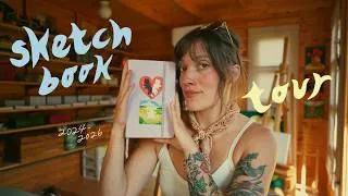Thumbnail: 2024-2026 sketchbook tour - how i design stickers & postcards