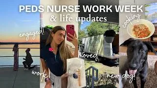 Thumbnail: NURSE VLOG | peds work days, getting engaged, moving, getting a dog, cooking, wedding plans, & more!