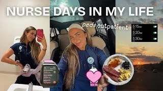 Thumbnail: NURSE VLOG: peds outpatient, work prep, house tour, workouts, new recipes, nurse routines, & more!