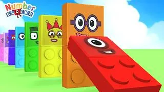 Thumbnail: Counting Numberblocks on a Domino Level 4 | Learn Numbers 1 to 100 for Kids