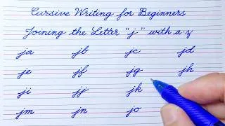 Thumbnail: Cursive Writing for Beginners | Joining Letter "j" with a–z | Cursive Handwriting Practice | abcd