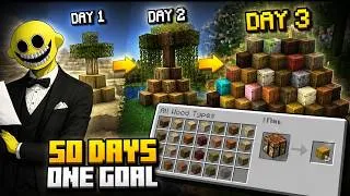 Thumbnail: Minecraft but I have to get EVERY WOOD TYPE in 50 DAYS!! Ft. Brothers do it all