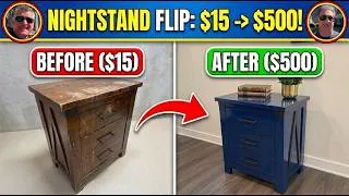 Thumbnail: $15 Goodwill Nightstand to $500 Furniture Flip | Full DIY Restoration & Makeover