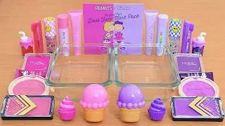 Thumbnail: Pink vs Purple - Mixing Makeup Eyeshadow Into Slime ASMR