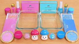 Thumbnail: Pink vs Blue - Mixing Makeup Eyeshadow Into Slime ASMR