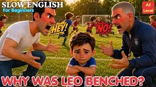 Thumbnail: Dad Blames The Soccer Coach! Easy English Listening Story | Slow English Story A2 Level