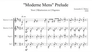Thumbnail: "Moderne Mens" Prelude for 2 clarinets and 2 bassoons - Leonardo C. Núñez (Original Score)