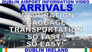 Thumbnail: DUBLIN IRELAND AIRPORT ARRIVALS INFORMATION VIDEO -  IMMIGRATION - BAGGAGE - TRANSPORTATION TO CITY