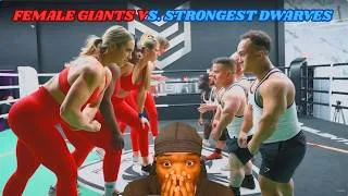 Thumbnail: FEMALE GIANTS VS. STRONGEST DWARVES REACTION | LETS GO LADIES!!!!!!!!!!!!!!!!!