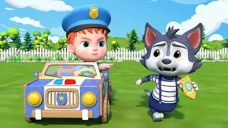 Thumbnail: Wheel on the Police Car | Police Officer | Leo Nursery Rhymes & Kids Songs