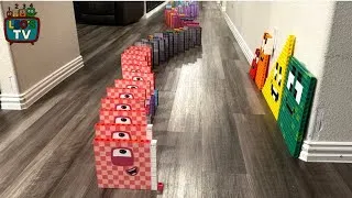 Thumbnail: NumberBlocks Domino Chain Reaction Fun NEW CUSTOM NUMBERBLOCKS