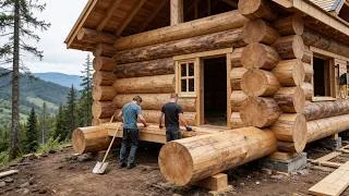 Thumbnail: Two Men Build INCREDIBLE Log Cabin on a Steep Mountain Slope