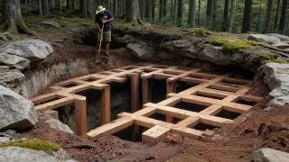 Thumbnail: Building a Hidden Underground Den in the Deep Forest | Full Process