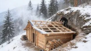 Thumbnail: Building a Large Underground Winter Shelter | Life in the Snowy Forest I Part 2