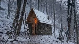 Thumbnail: The Most Extreme Stone Bushcraft Build | One Man. One Goal. Beat the Winter.
