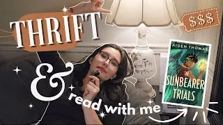 Thumbnail: thrifting and reading the sunbearer trials 🌤️🛍️