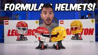 Thumbnail: Hamilton's and Leclerc's helmet || LEGO Formula 1 Helmet collection