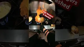 Thumbnail: POV: Bangers & Mash with Whiskey Onion Jus #bangersandmash #restaurantlife #cheflife