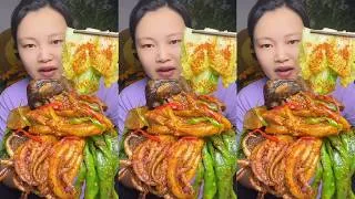Thumbnail: 🔥 Let’s Eat With Jin Crispy Squid & Duck Feet | Spicy Rural Food Eating Show! 🦑🦆🌶️
