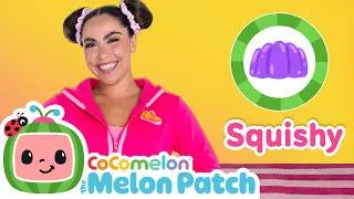 Thumbnail: Move Along - Squishy with Ms Twist😁| CoComelon Melon Patch | Let’s Get Moving - Kids Activities!