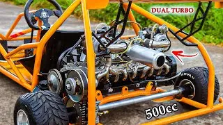 Thumbnail: Inline-10 Dual Turbos Two-Stroke Engine put in Go-Kart