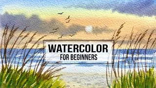 Thumbnail: Easy No Sketch Watercolor Beach Tutorial For New Artists