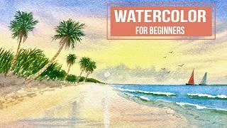 Thumbnail: How to Paint a Beach Landscape in Watercolor Siesta Key Florida