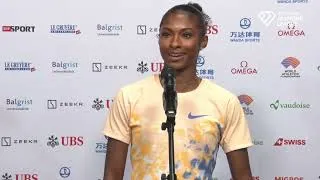 Thumbnail: Masai Russell after World Record 12.09 in 100m hurdles to keep her perfect season going