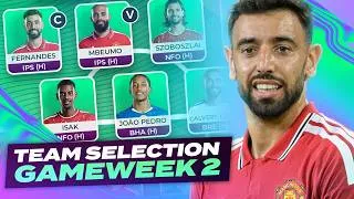 Thumbnail: My FPL Team for Gameweek 2 🔥 Bench Boost success 👀 Bruno Captain 🚀