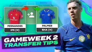 Thumbnail: FPL GW2 TRANSFER TIPS ✅❌ Palmer IN? | Best Transfers