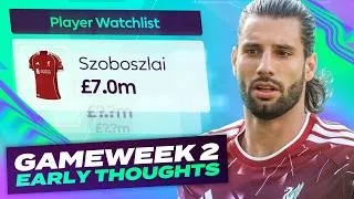 Thumbnail: FPL Gameweek 2 Early Thoughts 🔥 Szoboszlai essential? 🤔 Sell Wirtz? ❌