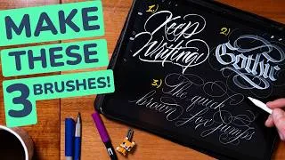 Thumbnail: How to Make a Calligraphy Brush in Procreate (3 Brushes: Modern, Blackletter & Copperplate)