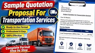 Thumbnail: Quotation Letter for Transportation | Sample Quotation Proposal for Transportation Service