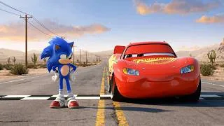 Thumbnail: Sonic vs. Lightning McQueen?! | AI YTP (Cars)