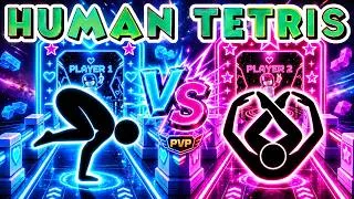 Thumbnail: HUMAN TETRIS PVP 🧩 | Head-to-Head Challenge | Make Every Move Count #4