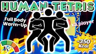 Thumbnail: HUMAN TETRIS x 3 PLAYERS 🧩 | Three Players, One Wall | Interactive Game