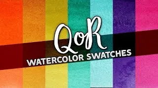Thumbnail: QoR Watercolors • Swatching Handmade Dot Cards