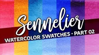 Thumbnail: Sennelier Watercolors (Part 2) • Swatching Handmade Dot Cards