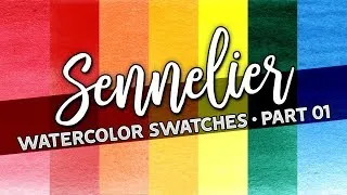 Thumbnail: Sennelier Watercolors (Part 1) • Swatching Handmade Dot Cards