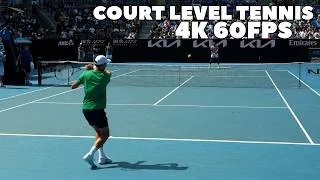 Thumbnail: Novak Djokovic & Frances Tiafoe Sharpening their Groundstrokes | Court Level Practice 2026 4K 60FPS