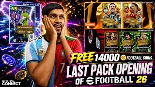 Thumbnail: Free 14000 efootball Coins LAST PACK OPENING of efootball 26 🔥👋