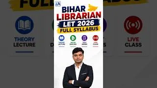 Thumbnail: Bihar Librarian LET 2026 Syllabus l Topic wise Analysis | Bihar Librarian Bharati Syllabus