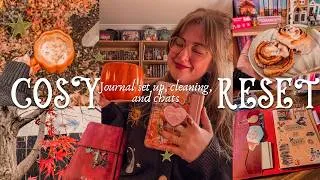 Thumbnail: Slow down with me: desk reset, journal set up and cosy reading space
