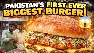 Thumbnail: Biggest burger in Karachi Pakistan 😱😳I Kashmiri Masala Burger Karachi I Libra Street Foods