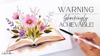 Thumbnail: Okay... You NEED to Try This! 😍 Watercolor Flower Tutorial Step-by-Step