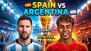 Thumbnail: Spain vs Argentina 🇪🇸🇦🇷 | Legacy vs New Generation | Messi vs Lamine Yamal | Who Wins?