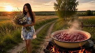 Thumbnail: Slow Living in a Russian Village 🌿 Harvesting Wild Herbs & Traditional Jam over Open Fire
