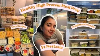 Thumbnail: High Protein Meal Prep🥣🍱 | Realistic ideas🥦| weightloss friendly ✨️ | Indian meals 🥘| ft. Nestasia 🍛
