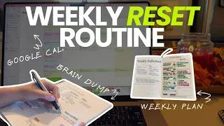 Thumbnail: Weekly Reset Routine | The System That Doesn't Make Me Anxious